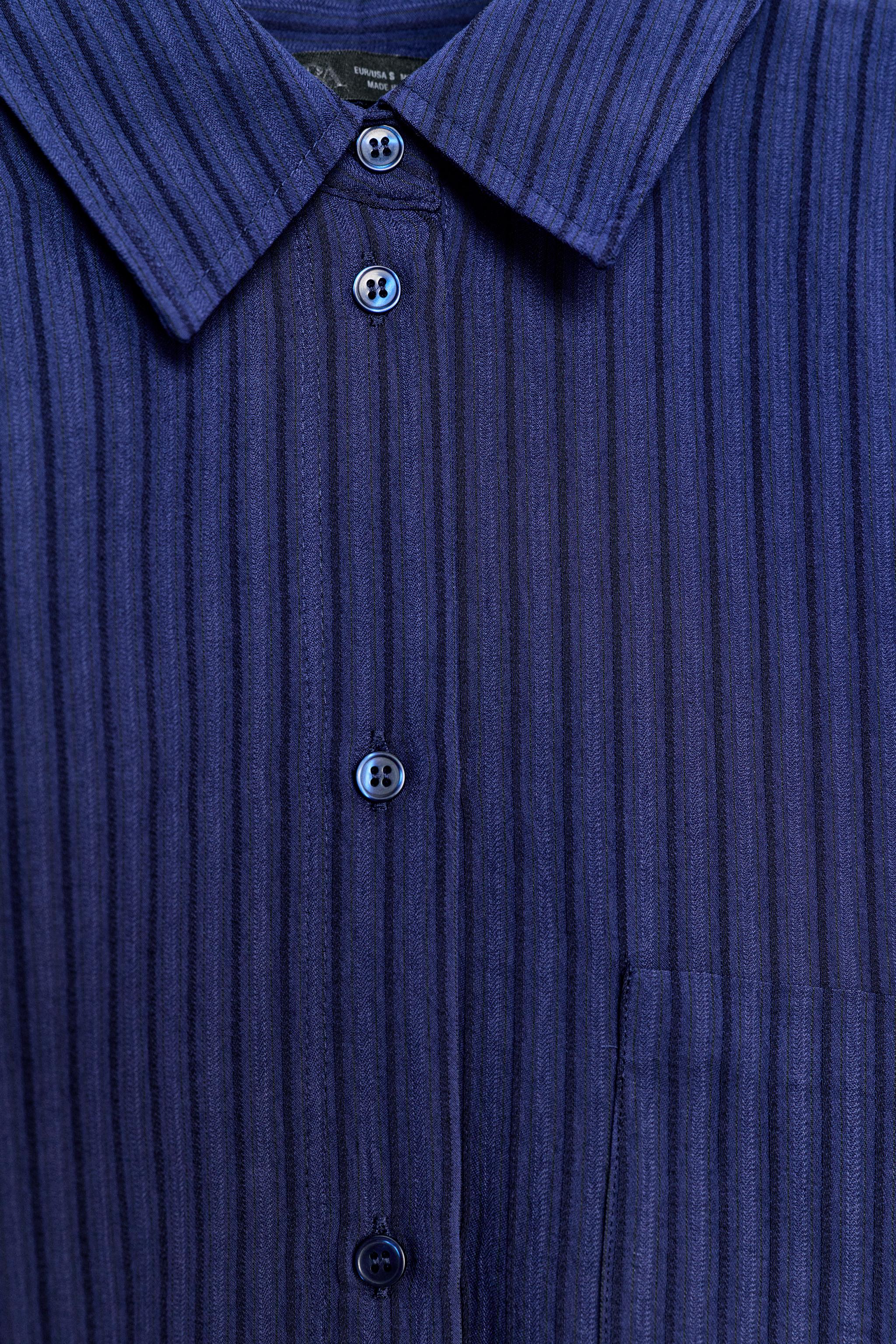 ZW COLLECTION JACQUARD STRIPED SHIRT